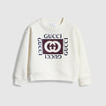 Children's cotton sweatshirt with print - white