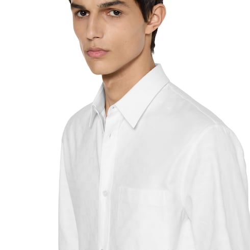GG Oxford cotton shirt - white