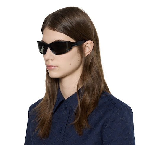 Rectangular frame sunglasses - black