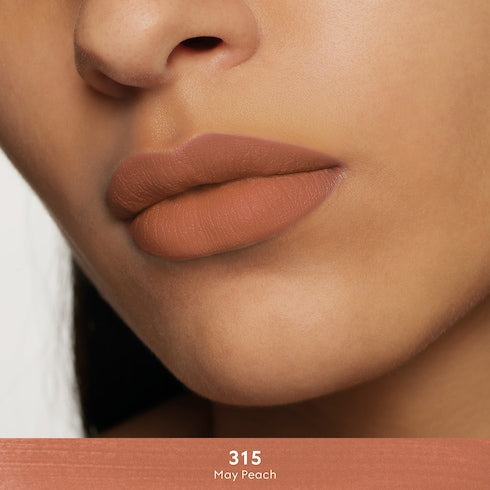 124 Emilie Brown, Rouge à Lèvres Liquide Mat Lipstick - 315 May Peach