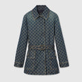 GG cotton denim jacquard jacket - blue