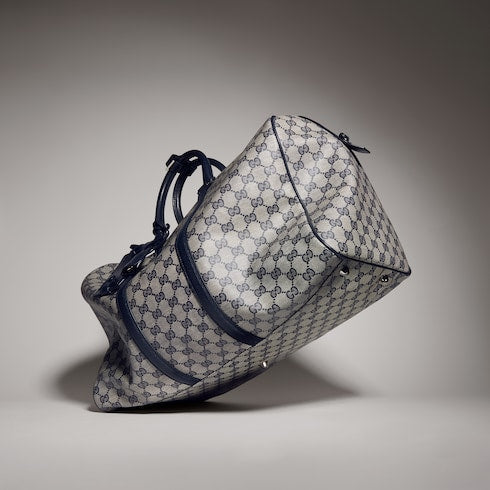 Gucci Essence Classic medium duffle bag - blue GG canvas