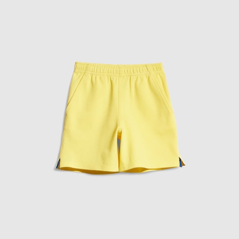 Children's cotton piquet shorts - yellow