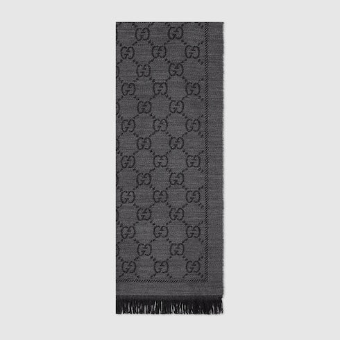 GG wool scarf - Grey