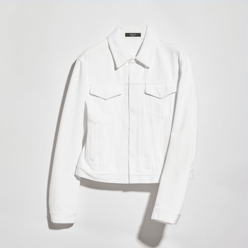 cotton denim jacket - white