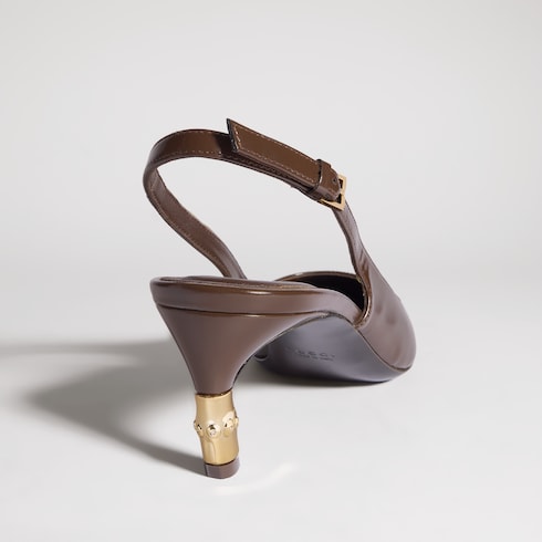 Women's Castello slingback - dark brown leather