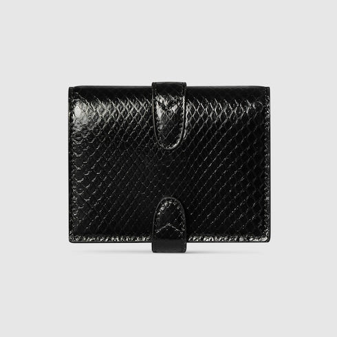 Gucci Jackie anaconda medium wallet - black