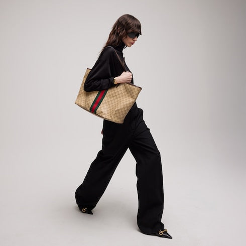 Gucci Tribeca large tote bag - sand and brown GG canvas
