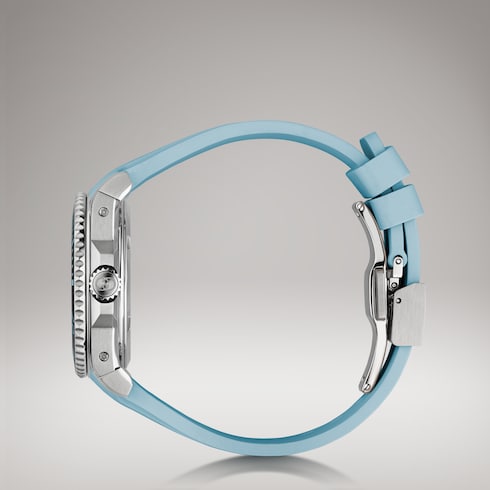 Gucci Dive watch, 36mm - light blue rubber