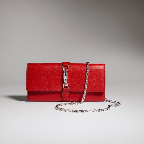 Gucci Jackie wallet on chain - red leather