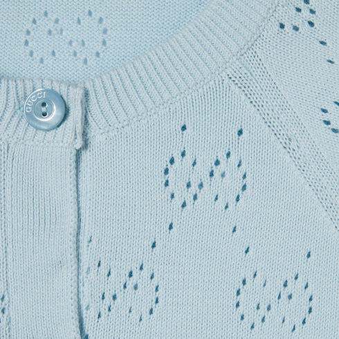 GG cotton cardigan - pale blue