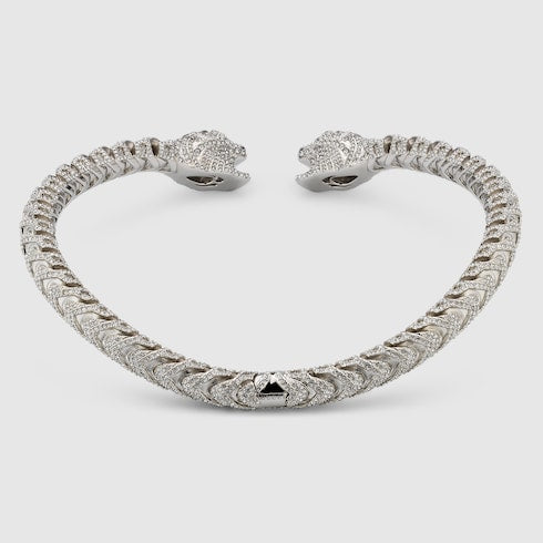 Dionysus collar necklace - palladium-toned brass