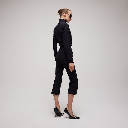 GG jersey jacquard pants - black