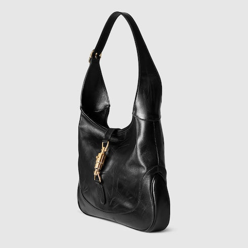 Gucci Jackie 1961 medium shoulder bag - black hand-treated leather