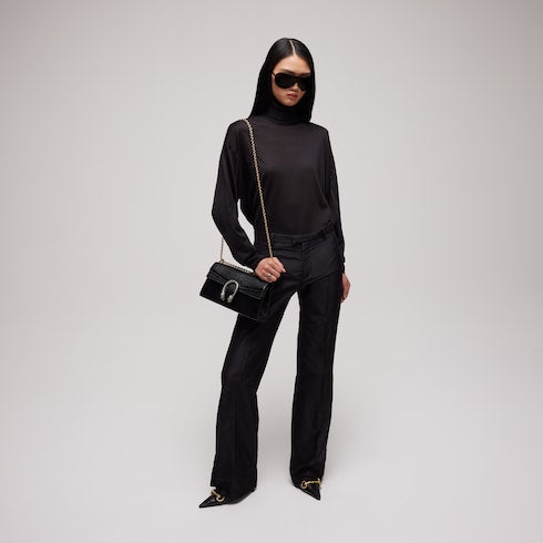 Extra fine silk sweater - black