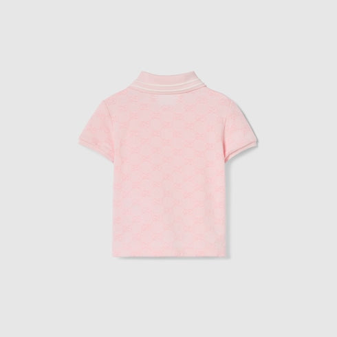 Baby GG cotton polo shirt - light pink