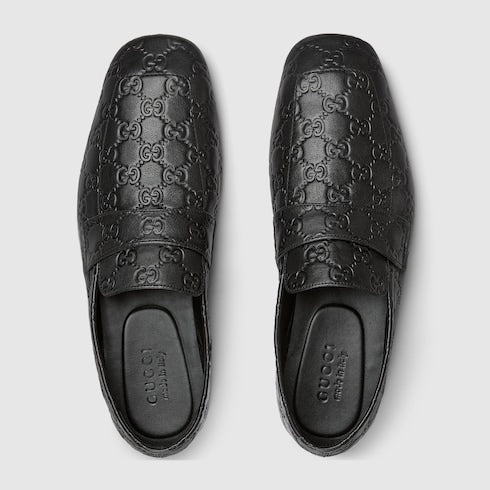 Men's Ragazzo loafer - black embossed GG leather