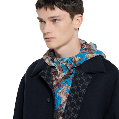 Double wool coat - blue