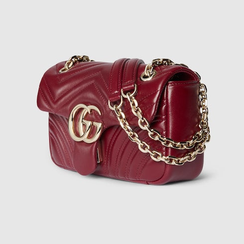 GG Marmont small shoulder bag - Rosso Ancora red leather