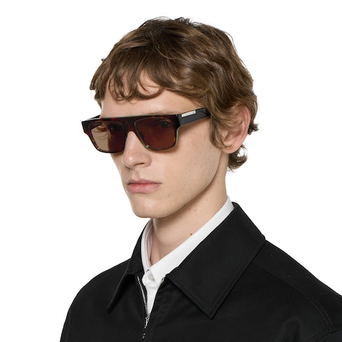 Rectangular frame sunglasses - dark tortoiseshell