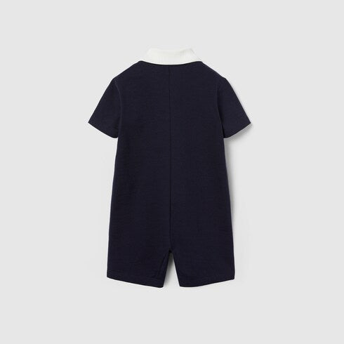 Baby cotton one-piece with Web - dark blue