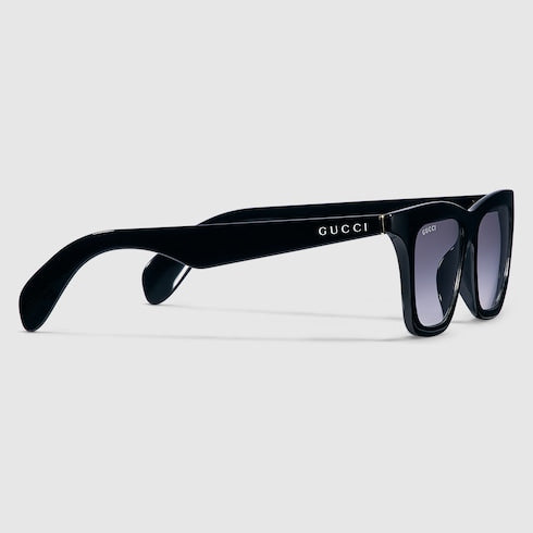 Rectangular frame sunglasses - black