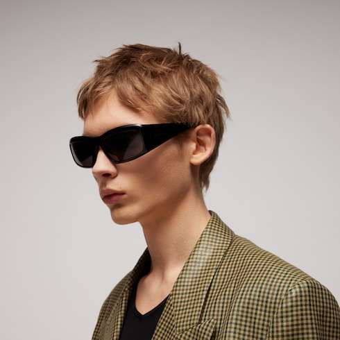 Rectangular frame sunglasses - black