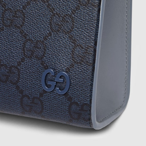Dusty blue trim medium pouch - dark blue GG Supreme