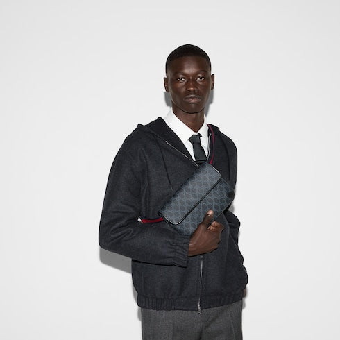 GG Black small belt bag - black GG Supreme