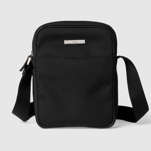 Gucci Tag small crossbody bag - black GG canvas
