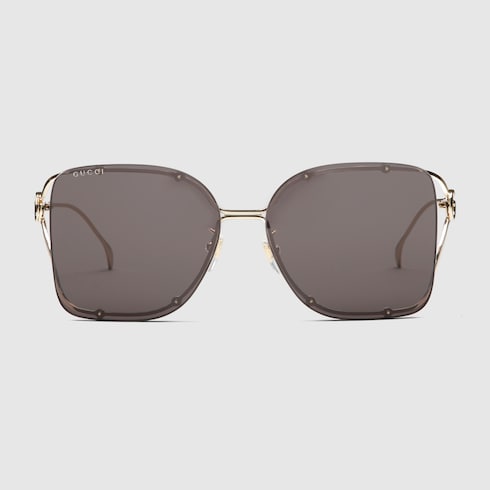 Square frame sunglasses - gold