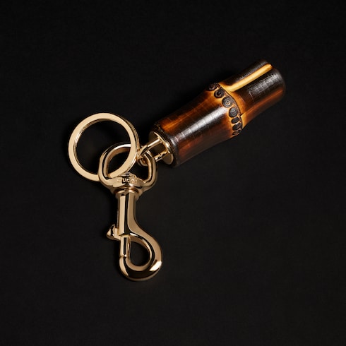 Bamboo keychain - dark brown bamboo