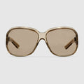 Square frame sunglasses - beige