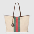 Gucci Tribeca large tote bag with charm - natural canvas