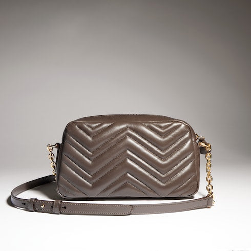 GG Marmont small camera bag - dark taupe leather
