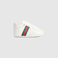 Baby Stretch low top sneaker - white leather