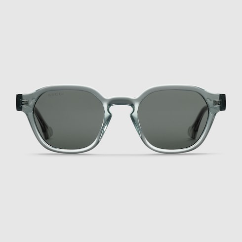 Oval frame sunglasses - transparent grey