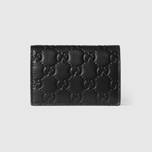 GG Emblem card case - black GG leather