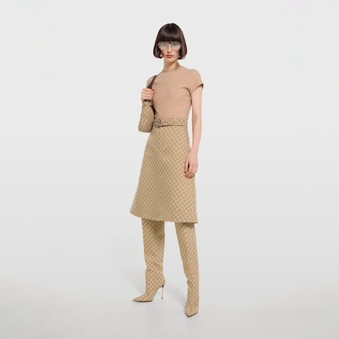 GG jersey jacquard T-shirt - beige