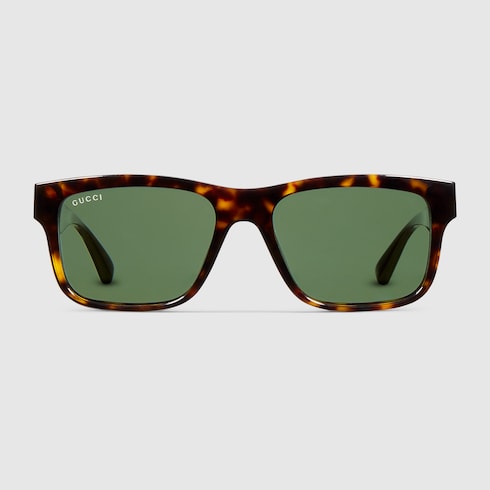 Rectangular frame sunglasses - dark brown tortoiseshell