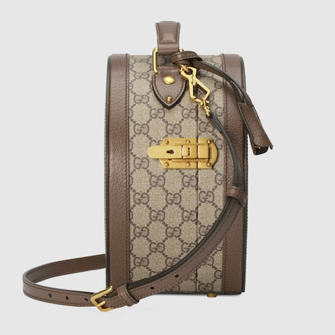 Gucci Savoy mini rigid hat box - beige and ebony Supreme