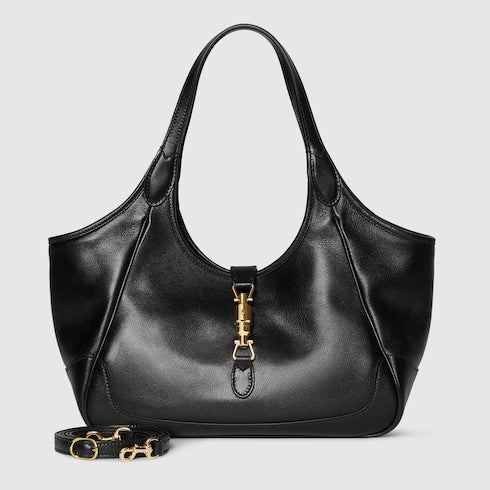 Mercato small tote bag - black leather