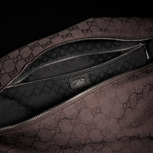 Brera medium crossbody bag - dark brown GG canvas