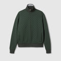 GG technical jersey zip jacket - dark green