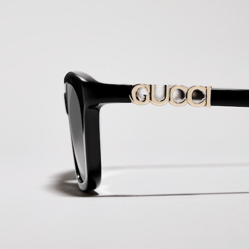 Rectangular-frame sunglasses - black