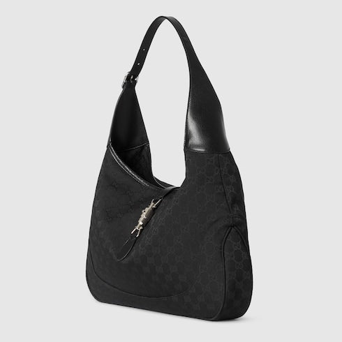 Gucci Jackie 1961 large crossbody bag - black GG canvas