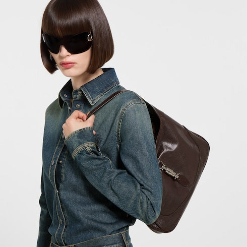 Gucci Jackie 1961 medium shoulder bag - dark brown leather
