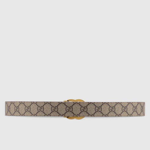 GG Marmont reversible belt - brown leather