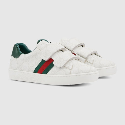 Children's Ace sneaker - white GG Supreme canvas