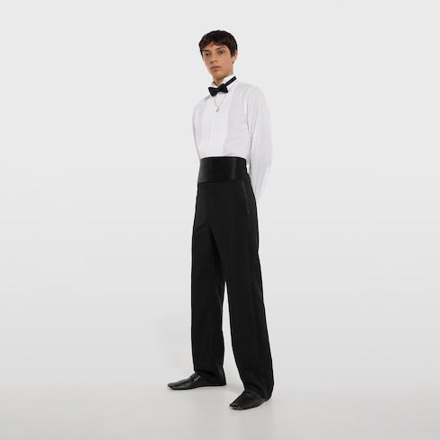 Satin cummerbund - black
